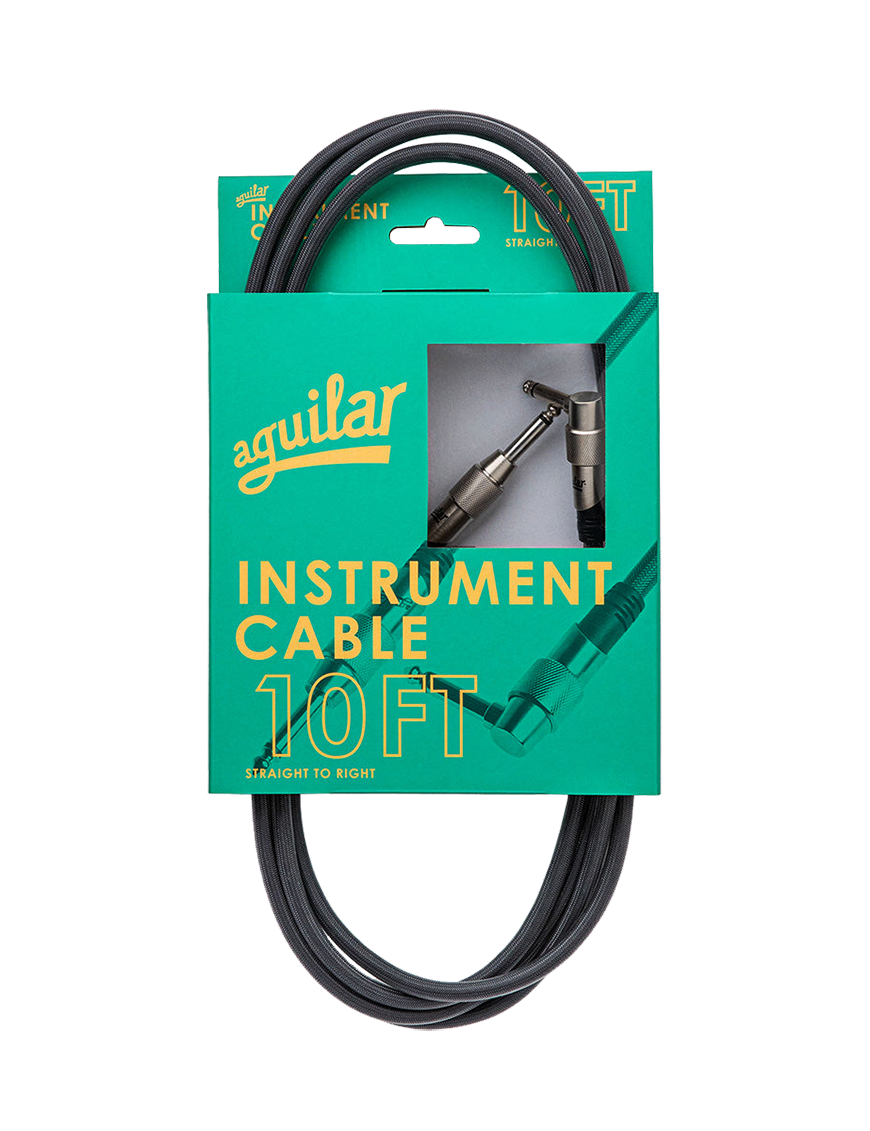 Aguilar® INST10RS Cables Instrumentos Plug ¼" Angulado A Plug ¼" Recto OFHC | 3.05 mt