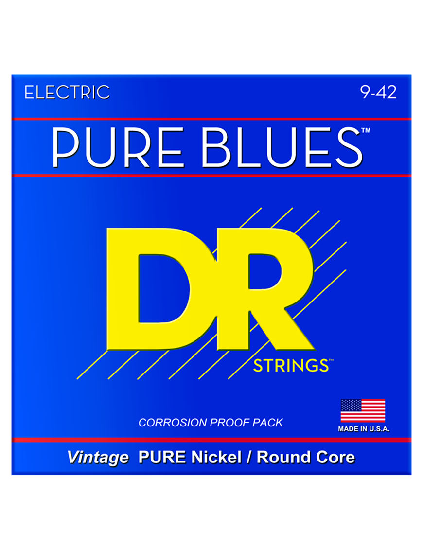 DR PURE BLUES™ 9-42 Cuerdas Guitarra Eléctrica Light