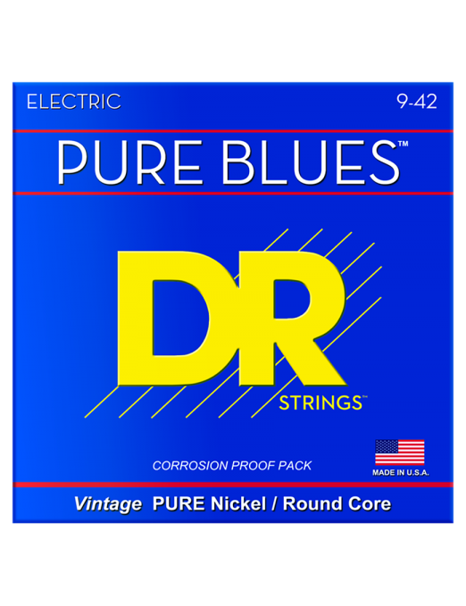 DR PURE BLUES™ 9-42 Cuerdas Guitarra Eléctrica Light