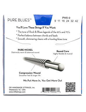 DR PURE BLUES™ 9-42 Cuerdas Guitarra Eléctrica Light