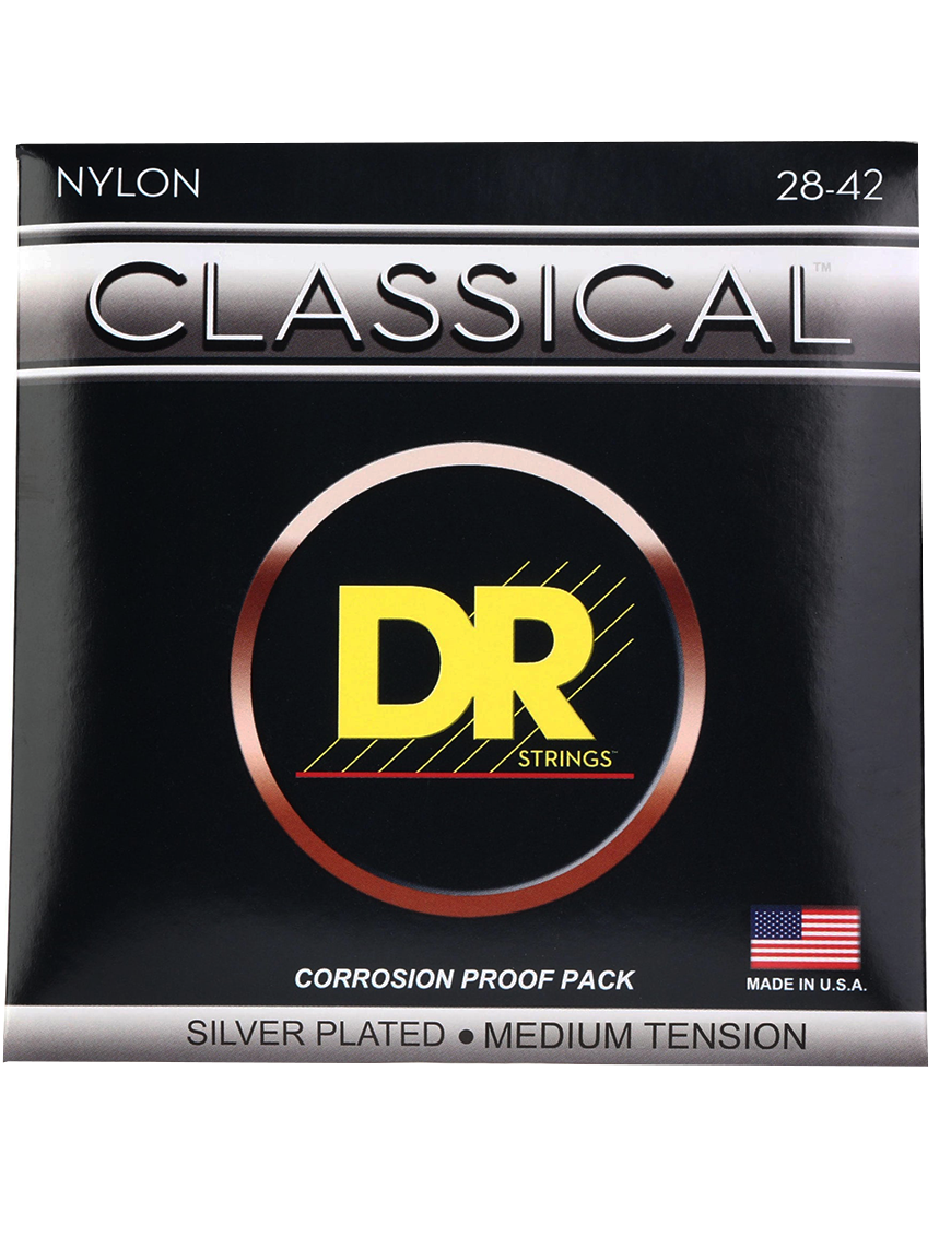 DR Cuerdas CN-M Guitarra Clásica Nylon CLASSICAL Tensión Media 28-42