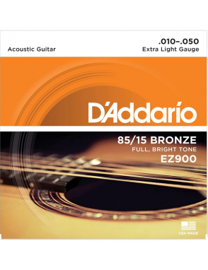 D'Addario EZ900 10-50 Cuerdas Guitarra Acústica 85/15 Bronze