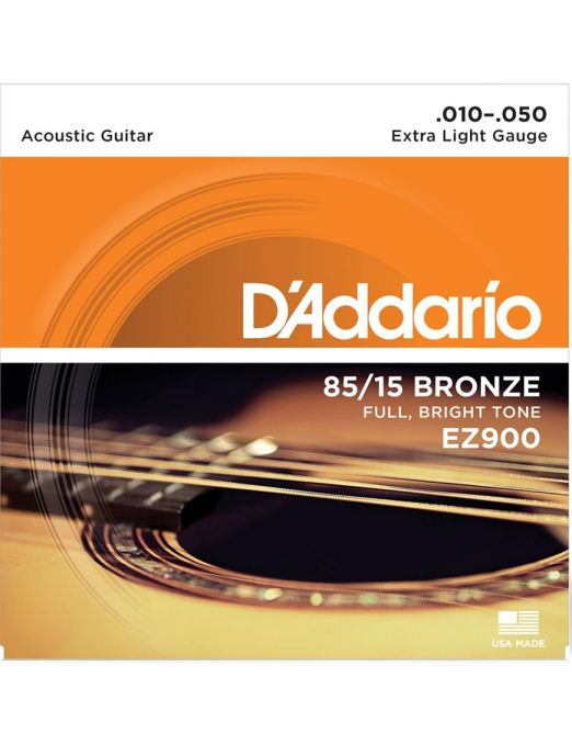 D'Addario EZ900 10-50 Cuerdas Guitarra Acústica 85/15 Bronze