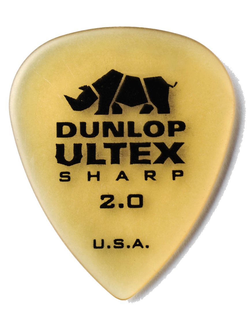 Dunlop® 433 Ultex® Sharp Uñetas Calibre: 2.0mm Miel | Bolsa:  36 Unidades