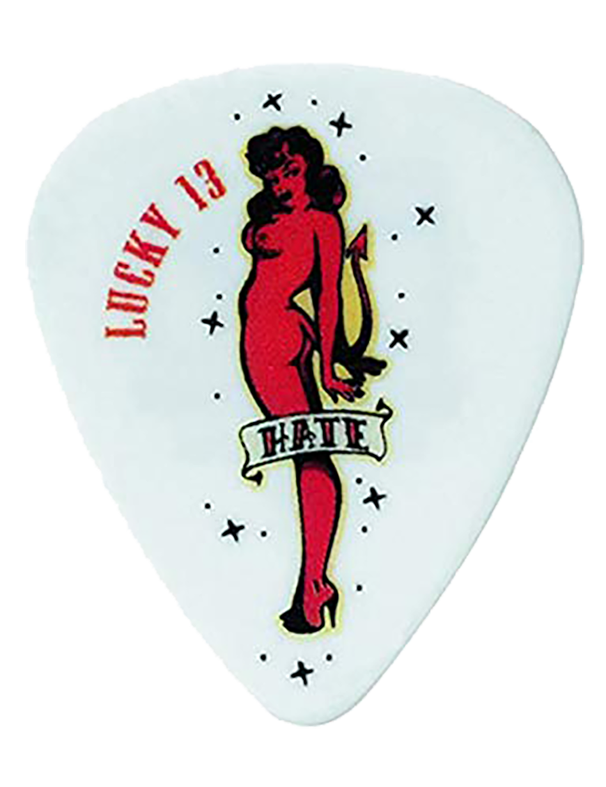 Dunlop® Lucky 13 Uñetas Tortex® 08 Hate Girl Calibre: .73mm | Bolsa: 24 Unidades