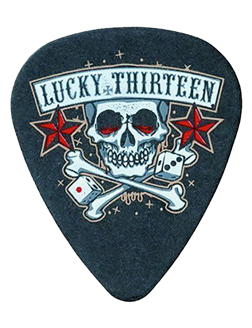 Dunlop® Lucky 13 Uñetas Tortex® 11 Skull Dice Calibre: .73mm | Bolsa: 24 Unidades