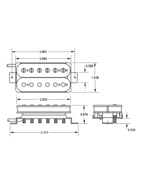 Seymour Duncan® SH-14 Custom 5™ Cápsulas Guitarra Eléctrica Bridge Humbucker Black