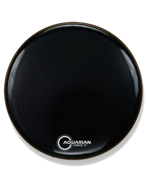 Aquarian® FR-22BK Full Force II™ Parche Bombo 22" Resonante Blanco + Port Hole™