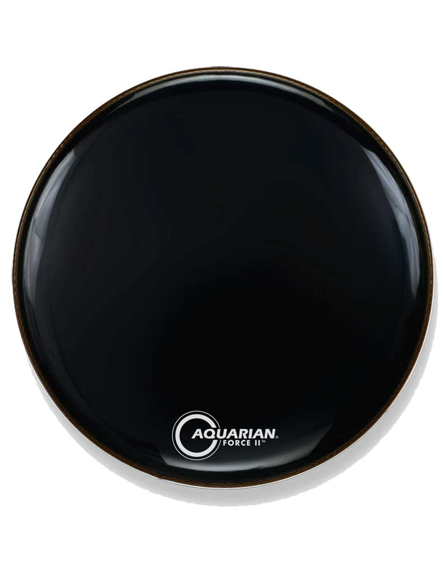 Aquarian® FR-22BK Full Force II™ Parche Bombo 22" Resonante Blanco + Port Hole™