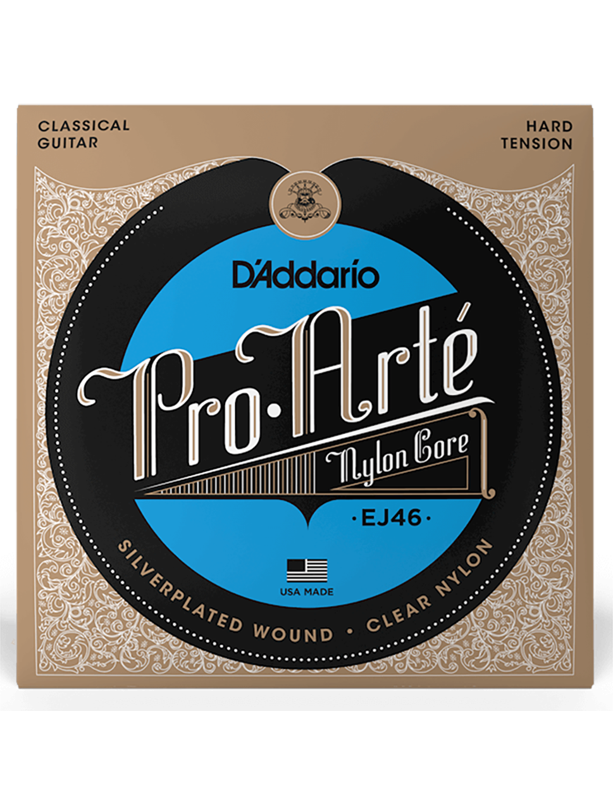 D'Addario EJ46 Cuerdas Guitarra Clásica Nylon Pro Arté Tensión Fuerte 28.5-44