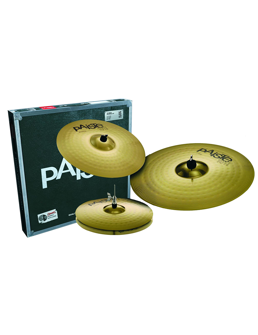 Paiste® 101 Brass Universal Set Platillos Hi-Hat 14" Crash 16" Ride 20"