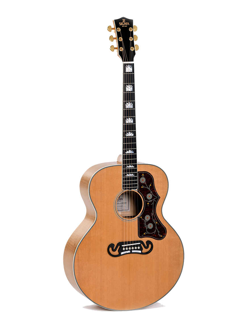 Sigma® GJA-SG200 Grand Jumbo Guitarra Electroacústica Fishman®  Softcase | Natural
