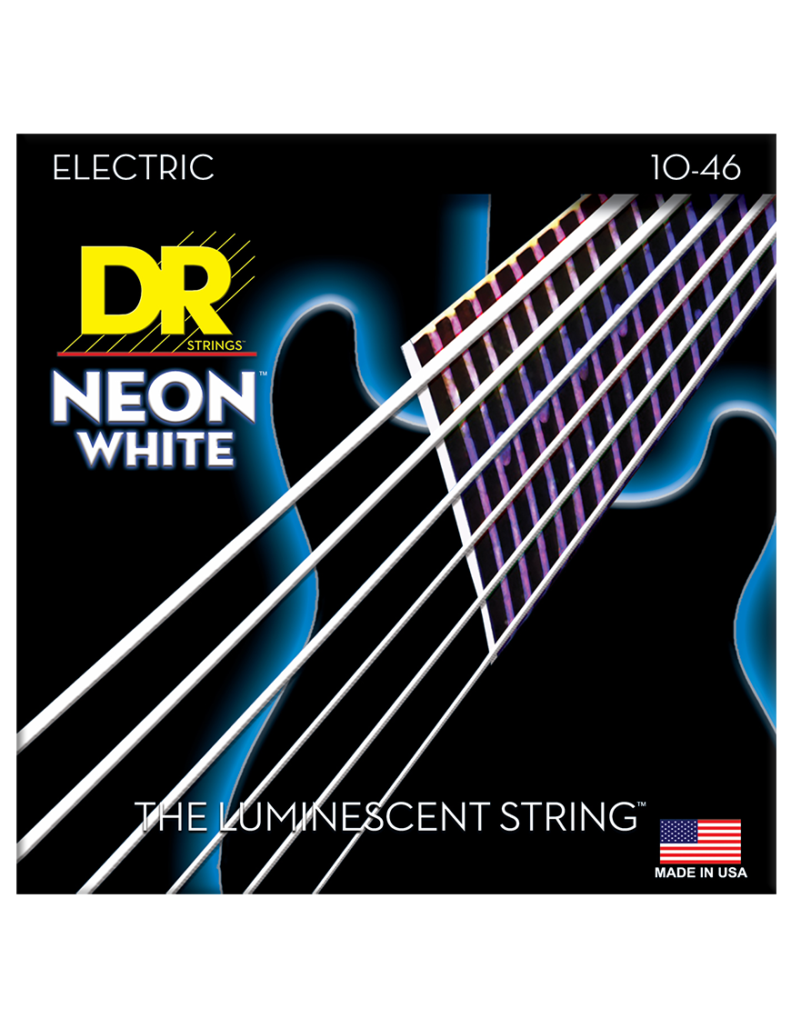 DR NEON™ WHITE 10-46 Cuerdas Guitarra Eléctrica | Blanco