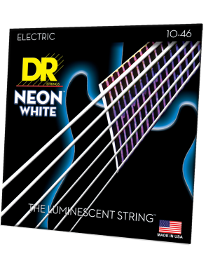 DR NEON™ WHITE 10-46 Cuerdas Guitarra Eléctrica | Blanco