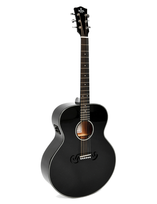Sigma® GM-1E Glitter Guitarra Grand Jumbo Electroacústica Fishman® | Black Sigma® GM-1E Glitter Guitarra Grand Jumbo Electroacústica Fishman® | Black