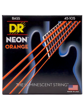 DR NEON™ Orange 45-105 Cuerdas Bajo Eléctrico Medium | Naranjo