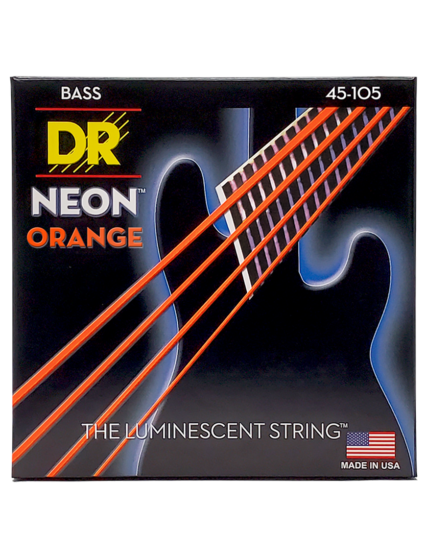 DR NEON™ Orange 45-105 Cuerdas Bajo Eléctrico Medium | Naranjo