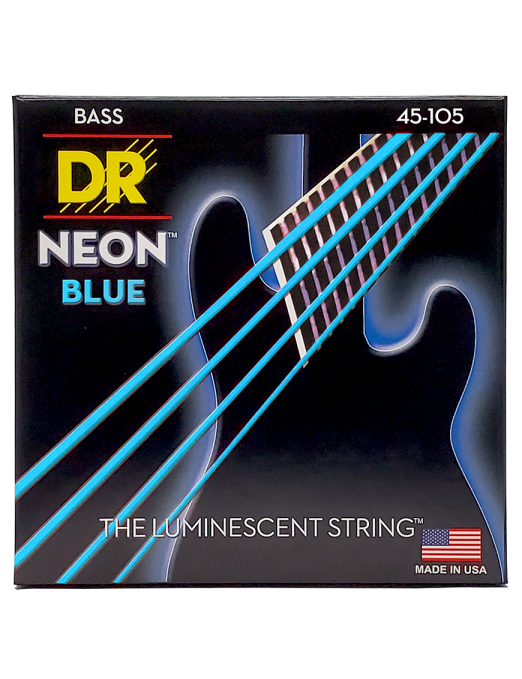 DR HI-DEF NEON™ Blue 45-105 Cuerdas Bajo Eléctrico Medium | Azul DR HI-DEF NEON™ Blue 45-105 Cuerdas Bajo Eléctrico Medium | Azul