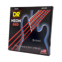 DR HI-DEF NEON™ Red 45-125 Cuerdas Bajo Eléctrico 5 Cuerdas Medium | Rojo