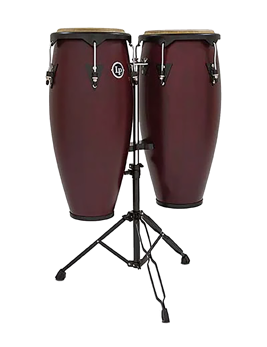 LP® LP646NY Dark Wood Congas Madera Set: 10"-11" Atril