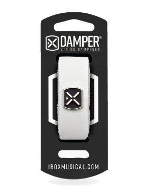 IBOX® DS Large Blanco Damper Fretwrap Cuerdas | Material: Eco Cuero