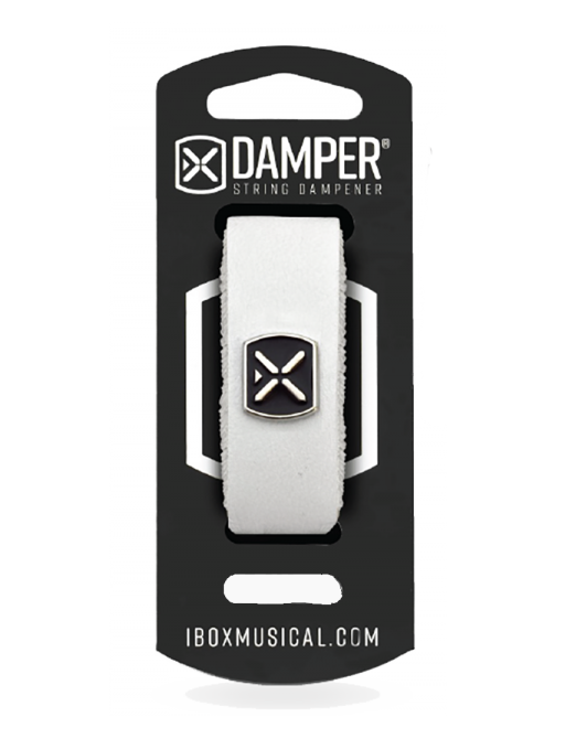 IBOX® DS Large Blanco Damper Fretwrap Cuerdas | Material: Eco Cuero