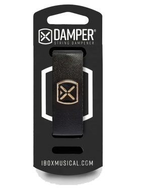 IBOX® DS Large Black Damper Fretwrap Cuerdas | Material: Eco Cuero