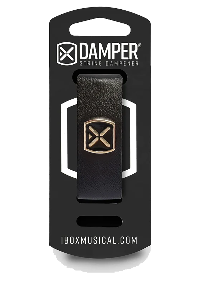IBOX® DS Large Black Damper Fretwrap Cuerdas | Material: Eco Cuero