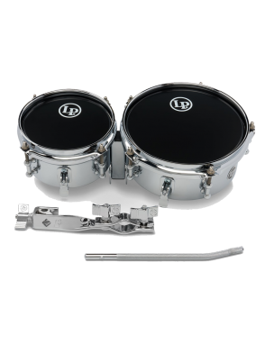 LP® LP845-K Micro Snare Timbaleta 6" 8" Bordona Acero Cromo Kit Soporte
