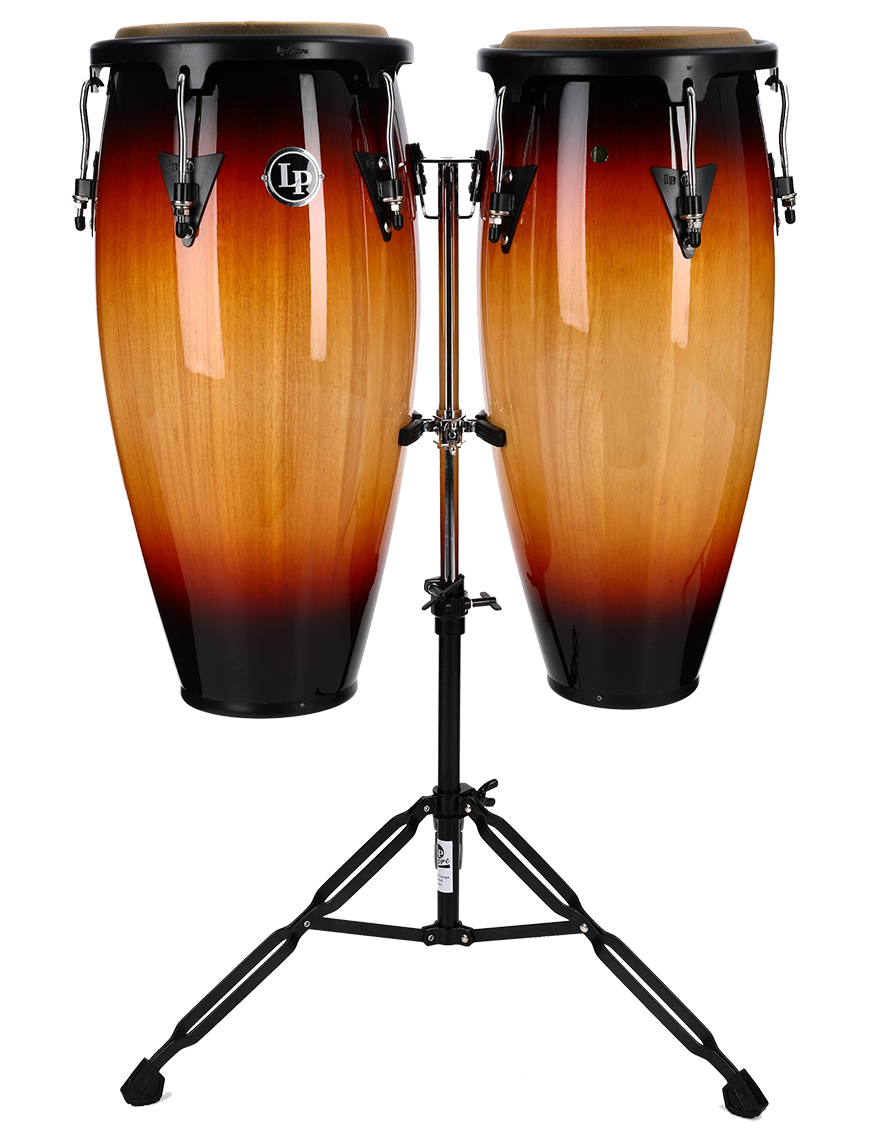 LP® LPA646-VSB Vintage Sunburst Aspire Congas Madera Set: 10"-11" Atril