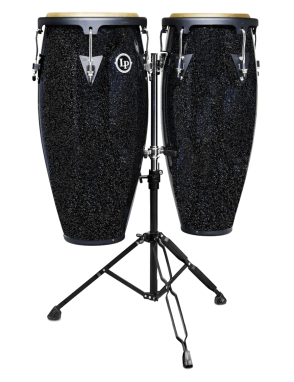 LP® LPA646-BM Santana Black Magic Aspire Congas Madera Set: 10"-11" Atril