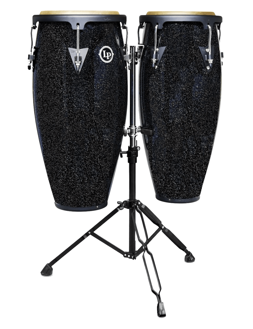 LP® LPA646-BM Santana Black Magic Aspire Congas Madera Set: 10"-11" Atril