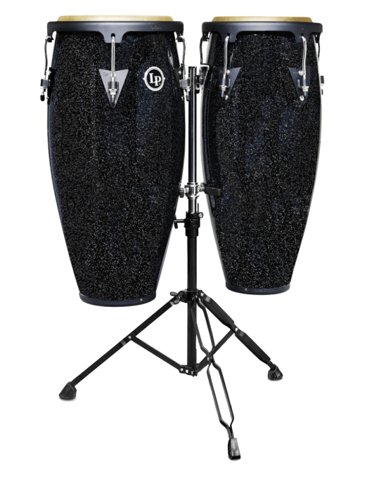 LP® LPA646-BM Santana Black Magic Aspire Congas Madera Set: 10"-11" Atril