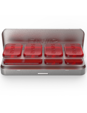 EVANS EQ PODS Control Resonancia Damper Gel Set: Cajita Metálica 7 Unidades