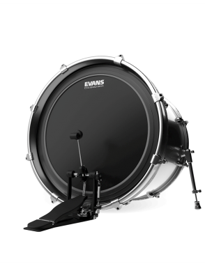 EVANS EMAD Onyx Parche Bombo 22" Negro Frost Poroso | 1-Capa 10-Mil