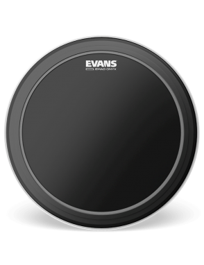 EVANS EMAD Onyx Parche Bombo 22" Negro Frost Poroso | 1-Capa 10-Mil