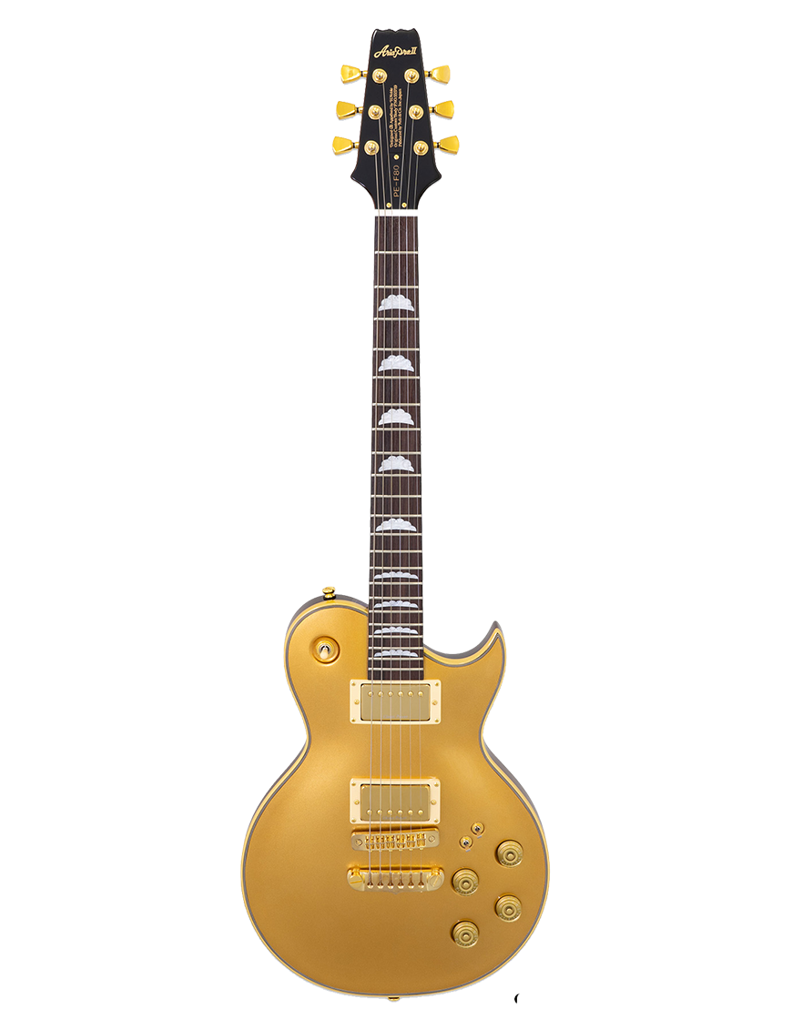 Aria® PE-F80 Guitarra Eléctrica Genuine "PE" Pedigree Edición Limitada | Gold Top