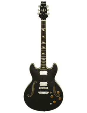 Aria® TA-CLASS Guitarra Eléctrica Semi-Hollow 335 Style | Black