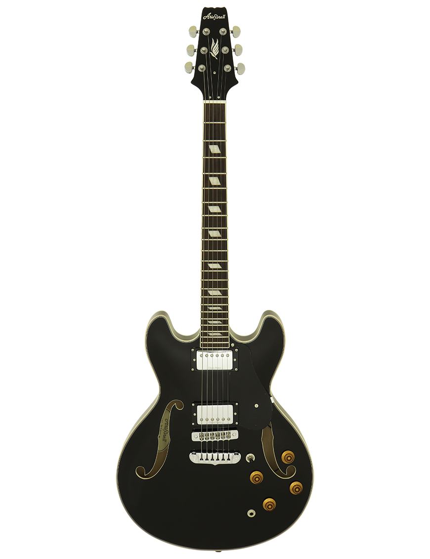 Aria® TA-CLASS Guitarra Eléctrica Semi-Hollow 335 Style | Black