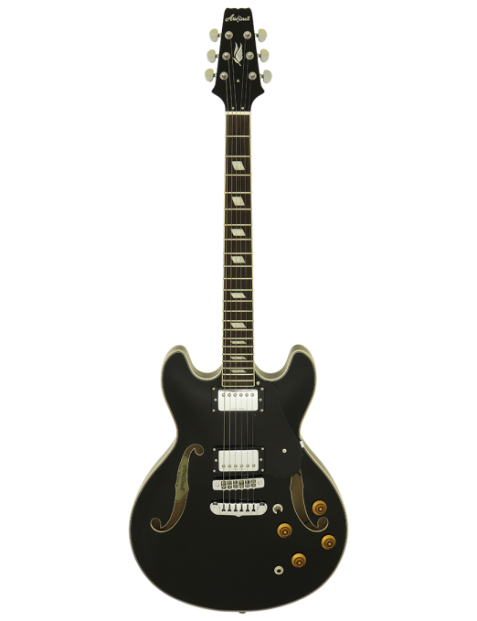 Aria® TA-CLASS Guitarra Eléctrica Semi-Hollow 335 Style | Black