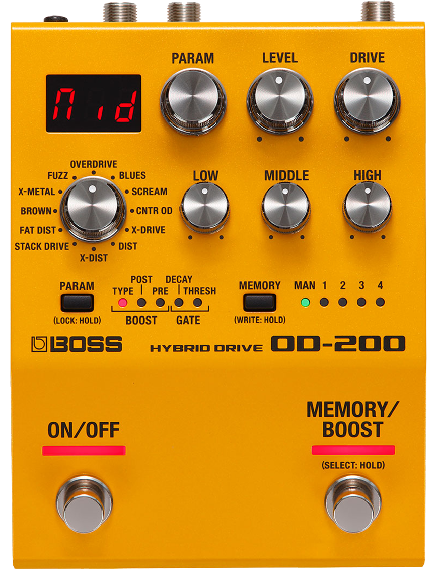 BOSS OD-200 Hybrid Drive Pedal Guitarra Overdrive/Distortion