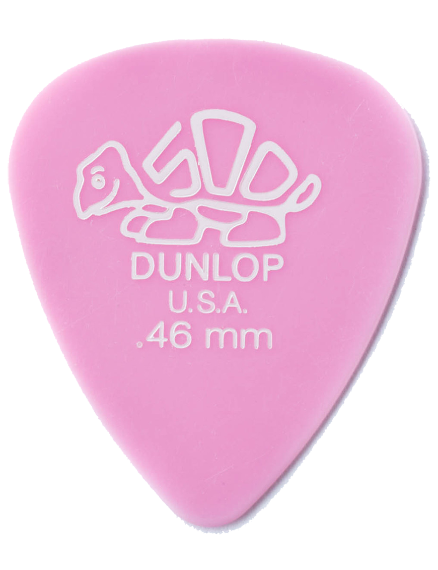 Dunlop® 41 Delrin 500 Tortex® Uñetas Calibre: .46mm Rosada | 12 Unidades