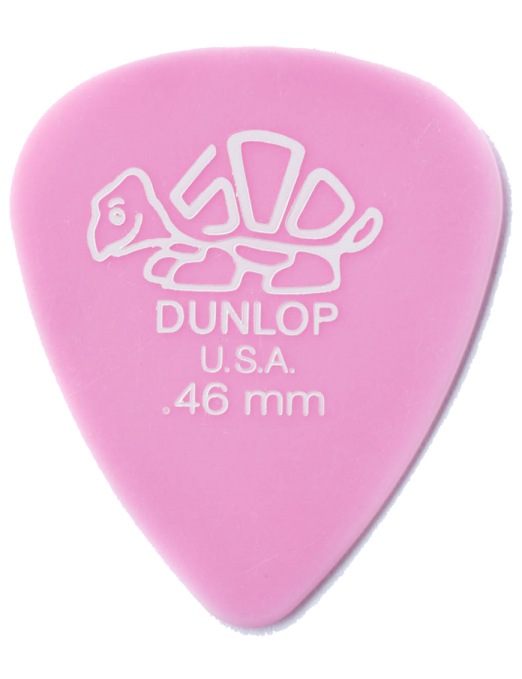 Dunlop® 41 Delrin 500 Tortex® Uñetas Calibre: .46mm Rosada | 12 Unidades