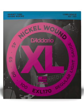 D'Addario EXL170 45-100 Cuerdas Bajo Eléctrico Regular Nickel Wound