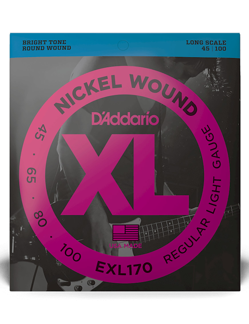 D'Addario EXL170 45-100 Cuerdas Bajo Eléctrico Regular Nickel Wound