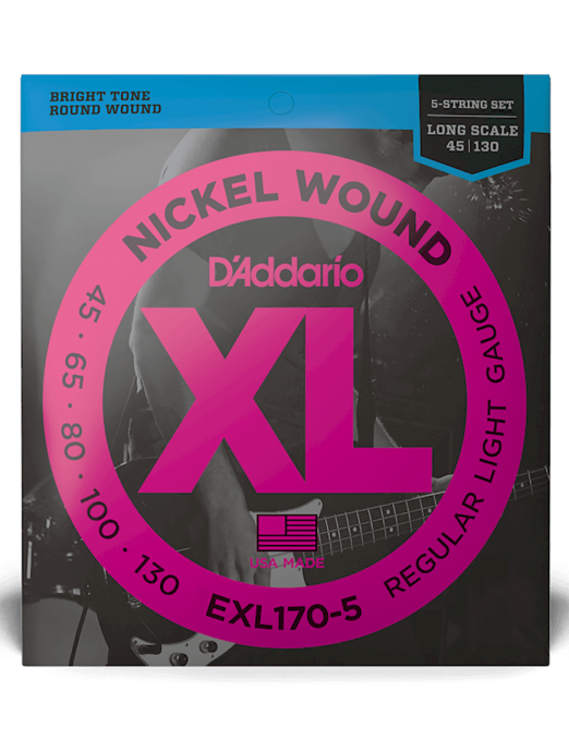 D'Addario EXL170-5 45-130 Cuerdas Bajo Eléctrico 5 Cuerdas Regular Nickel Wound