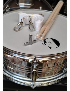 GCR® Rowell YWSD-M16 Caja de Banda 14x"x5.5" Kit: Llave, Baquetas, Colgador