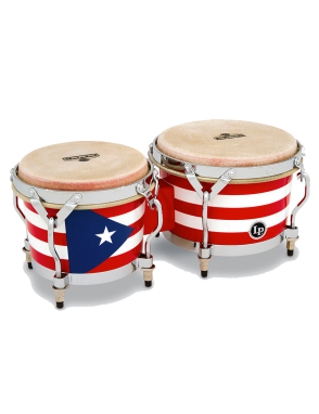 LP M201-PR Matador Bongo Madera 7¼"-8⅝" Oak Bandera Puerto Rico