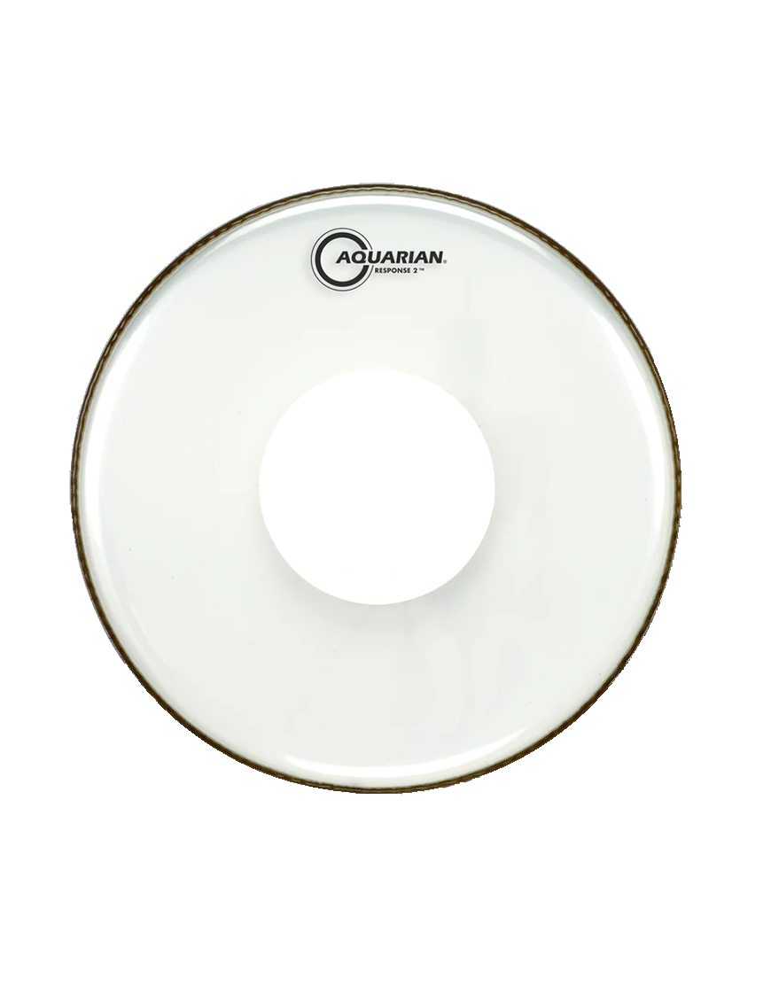 Aquarian RSP2-PD20 RESPONSE 2 Parche Bombo 20" Clear Power Dot | 2-Capas 7/7-mil