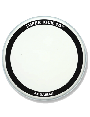 Aquarian® TCSK10-22 SUPER KICK 10 Parche Bombo 22" Texture Coated™ Poroso Blanco | 2-Capas 10/10
